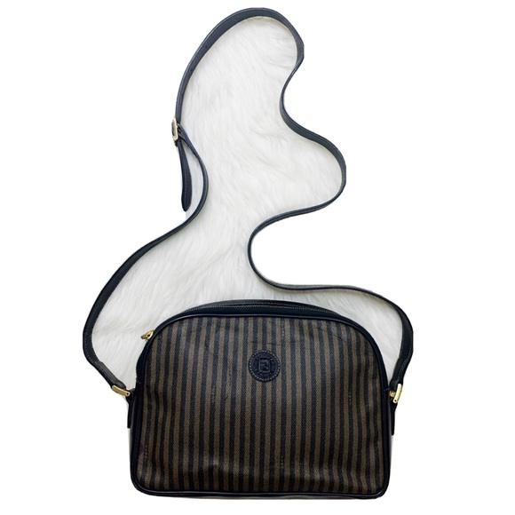 Fendi Handbags - Vintage Fendi 80s Mini Pequin Stripe Crossbody Bag